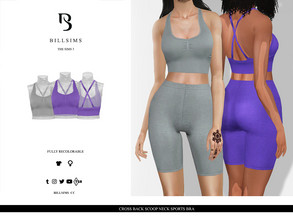 Sims 3 — Cross Back Scoop Neck Sports Bra by Bill_Sims — This top features a cross back design and a scooped neckline! -