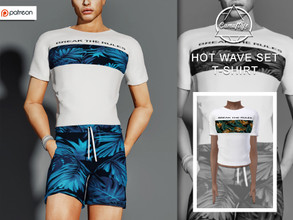 Sims 4 — [PATREON] Hot Wave Set - T-Shirt *Early Access* by Camuflaje — * New mesh * Compatible with the base game * HQ *