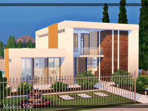 Sims 4 — Modern Vibe | noCC by simZmora — Check Recommended Items Tab to see more modern houses which I created. :)