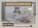 Sims 4 — Bears Without Naps Are Unbearable Toddler Bedroom by Garbelishe — Set Includes Wall Mural, Toddler Bed and Rugs