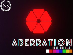 Sims 4 — Aberration Gaming Neons - Circle by networksims — A circle of triangular neons that can be combined with the