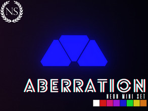 Sims 4 — Aberration Gaming Neons - Trio by networksims — A trio of triangular neons that can be combined with the other