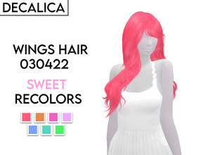 Sims 4 — S-Club wavy female hair 2 bangs sweet recolors [MESH NEEDED] by decalica — fun and bright recolors of S-clubs