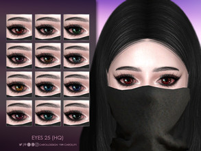 Sims 4 — Eyes 25 (HQ) by Caroll912 — A 12 swatch red sclera eyes in different shades of black, grey, red, orange, brown,