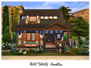 Sims 4 — Amellia by Ray_Sims — This house fully furnished and decorated, without custom content. This house has 2 bedroom