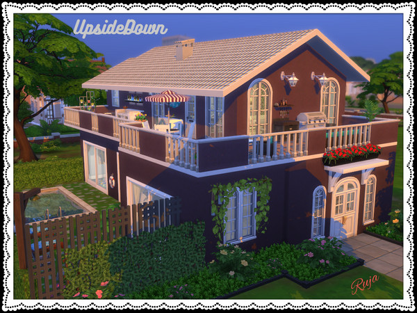 Sims 4 — Upside Down by ruja2 — Upside Down a house with a different concept. It's big with three bedrooms and three