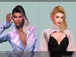 Sims 4 — Female Hair G78 by Daisy-Sims — exotic / cornrows braids / Aetherpunk / Cyberpunk 21 base colors + 9 ombre