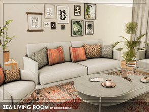 Sims 4 — Zea Living Room (TSR only CC) by xogerardine — Spacious living room!