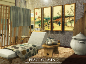 Sims 4 — Peace in Mind by dasie22 — Peace in Mind is a study in Asian style. Please, use code "bb.moveobjects"