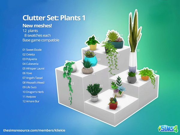 Sims 4 — Awipow by kliekie — Part of the clutter set 'Plants 1'