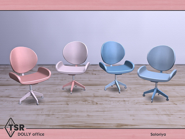 Sims 4 — Dolly Office. Chair by soloriya — Office chair. Part of Dolly Office set. 4 color variations. Category: Comfort