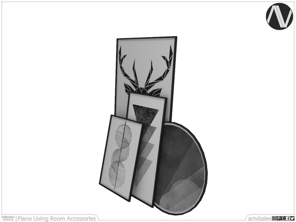 Sims 4 — Plano Paintings by ArtVitalex — Decoration Collection | All rights reserved | Belong to 2022 ArtVitalex@TSR -