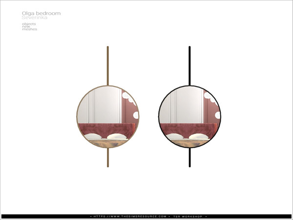 Sims 4 — Olga bedroom - wall mirror by Severinka_ — Wall mirror From the set 'Olga bedroom Pt.I' Build / Buy category:
