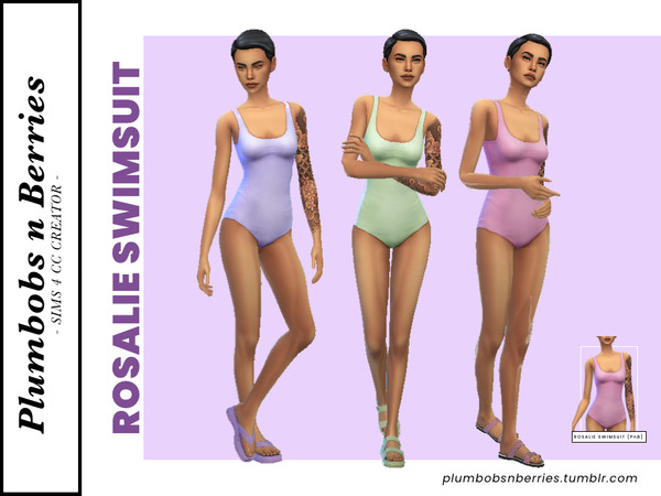 Sims 4 — Rosalie Swimsuit by abii_sixx2 — Another recolor of a base game swimsuit, its simple and cure but it didn't had