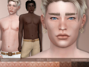 Sims 4 — Carlos Skin by MSQSIMS — This male skin with highlight comes in 15 colors from light to dark. It is suitable for