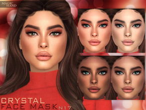 Sims 4 — [Patreon] Crystal Face Mask N17 by MagicHand — Stunning face mask in 5 skin color variations - HQ Compatible.