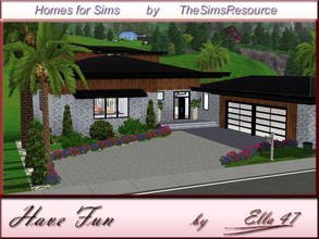 Sims 3 — Have Fun by ella47 — Have Fun Is cozy home for your Sims First floor is a Guestroom with Bathroom and Terras,