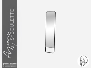 Sims 4 — Agnes - Closet Mirror by Syboubou — This simple metal mirror can be leaned on a wall.