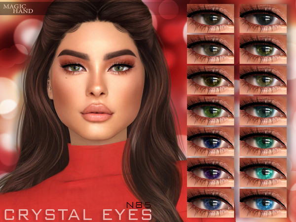 Sims 4 — [Patreon] Crystal Eyes N85 by MagicHand — Crystal eyes for males and females in 15 colors - HQ Compatible.