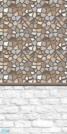 Sims 2 — grks Bathroom - Wall half by greeksim — Part of a set of walls and floors to make your sims bathroom look really