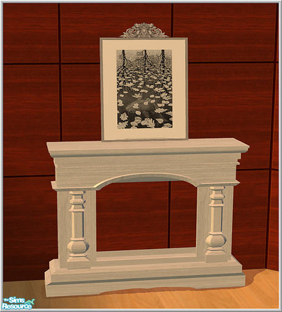 Sims 2 — Black&Silver deco set - B43 Deco Fireplace Console 3tile by Birgit43 — 
