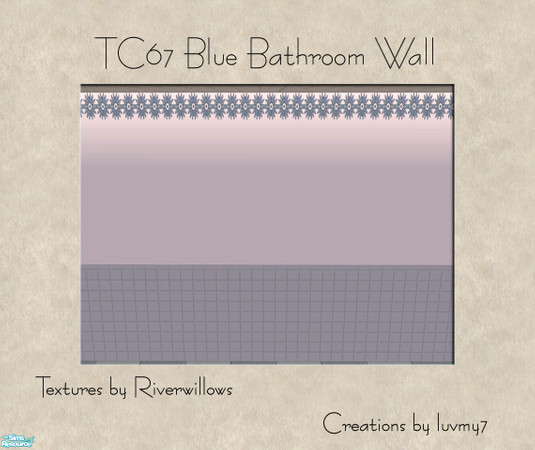 Sims 2 — TC67 Blue Bathroom Set - Blue Bathroom Wall by luvmy7 — A very nice bathroom wall recolored to match my TC67