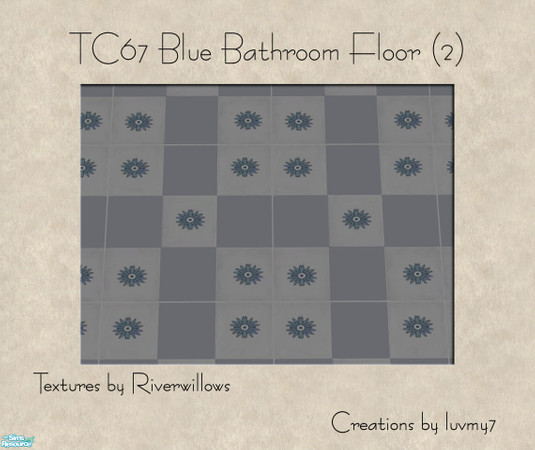 Sims 2 — TC67 Blue Bathroom Set -Blue Bathroom Floor (1) by luvmy7 — A very nice floor tile recolored to match my TC67