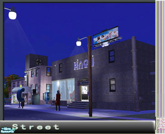 Sims 2 — Street by huabanzhu — Old street in your small town.You can walk here with your pets find some food or buy some