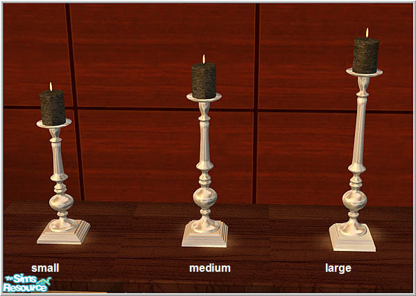 Sims 2 — Black&Silver deco set - B43 Classic Candleholder Large by Birgit43 — 
