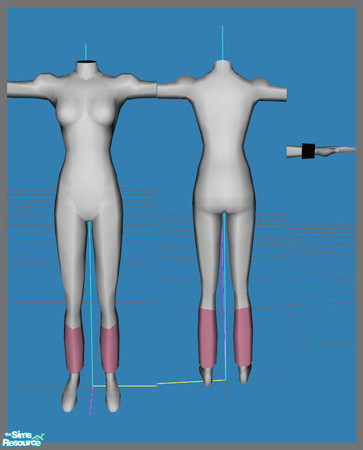 Sims 2 — Premaman - Mesh by simal10 — Mesh file. Pink parts are alpha editable. Includes pregnant and fat morph.