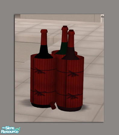 Sims 2 — 3 Bottles Wrapped MESH by DOT — 3 Bottles Wrapped MESH *THIS IS THE BASE MESH* Sims2 by DOT at The Sims