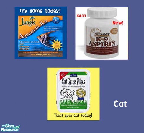Sims 2 — Pet Store Ads Set by cat3cm — Display in your favorite pet store. by cat