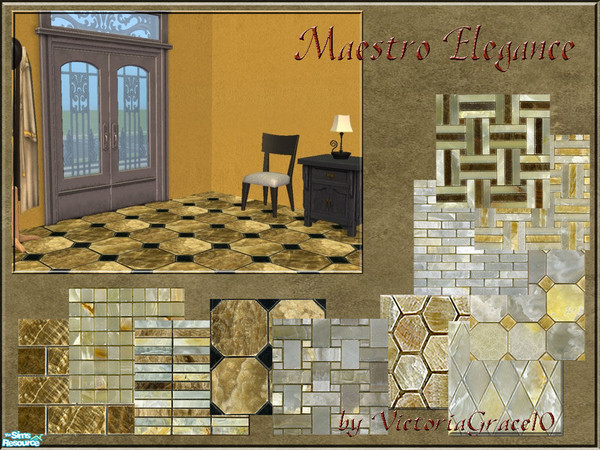 Sims 2 — Maestro Elegance Floors by VictoriaGrace — Metals have been a part of human civilization for thousands of years