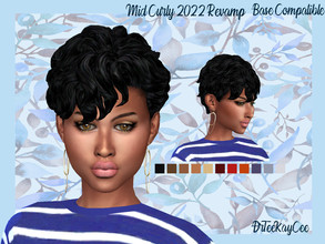 Sims 4 — Mid Curly Bob - Now Mid Curly Revamped by drteekaycee — This oldie but goodie hairstyle has been revitalized!