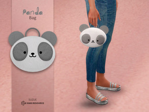 Sims 4 — Panda Bag by Suzue — -New Mesh (Suzue) -5 Swatches - For Female (Teen to Elder) -Hat Category -HQ Compatible