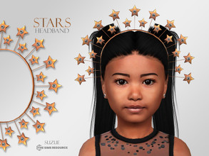 Sims 4 — Stars Headband Child by Suzue — * New Mesh (Suzue) * 8 Swatches * For Female and Male (Child) * Hat Category *