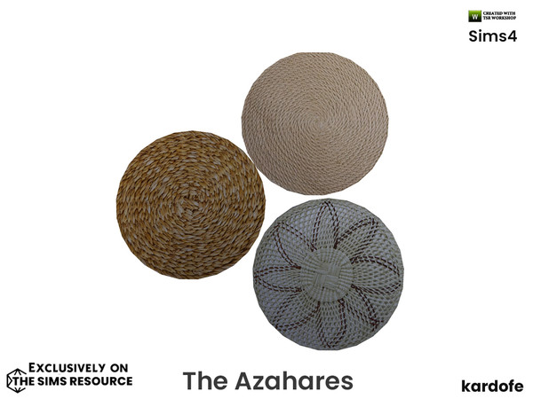 Sims 4 — kardofe_The Azahares_Rug by kardofe — Round rug, made of natural fibres, in three different colour options
