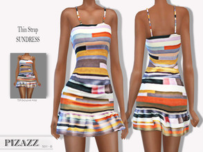 Sims 4 — Thin Strap Sundress by pizazz — Thin Strap Sundress for your sims 4 games. The trendy Summer dress is stylish