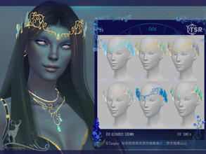 Sims 4 — ACUARIUS  CROWN by DanSimsFantasy — Crown for the outfit that represents the constellation of Aquarius.