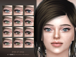 Sims 4 — Eyes 27 (HQ) by Caroll912 — A 12-swatch realistic set of eyes in different shades of plain blue, green, brown as