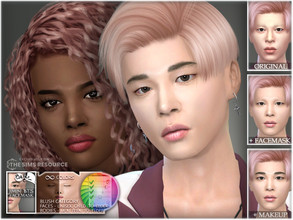Sims 4 — Jimin's BTS Face + Body + Tattoos by BAkalia — Hello :) Realistic facemask, body and tattoos for sims. It works