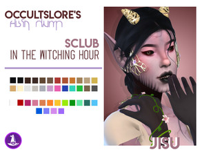 Sims 4 — Jisu - SCLUB Recolor by rachirdsims — Recolored in the new "Witching Hour" palette. 24 shades similar