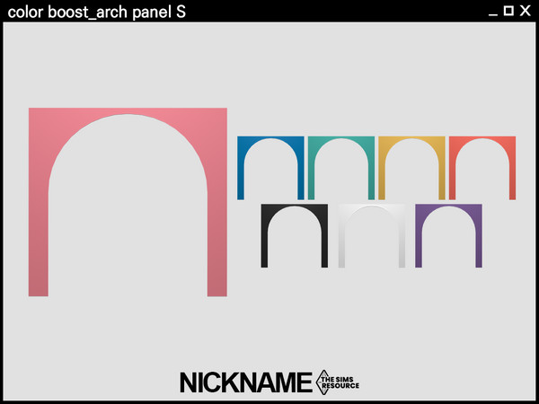 Sims 4 — color boost_arch panel S by NICKNAME_sims4 — 11 package files. -color boost_arch panel S -color boost_arch panel