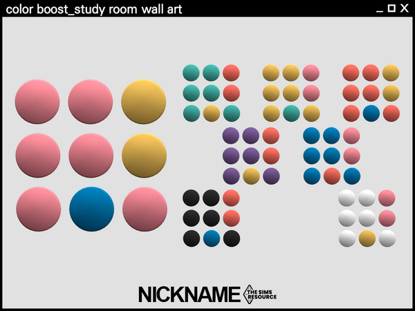 Sims 4 — color boost_study room wall art by NICKNAME_sims4 — 8 package files. -study room desk -study room computer