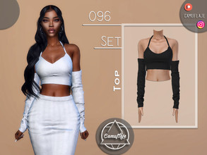 Sims 4 — SET 096 - Top by Camuflaje — Fashion elegant set that includes a top & skirt ** Part of a set ** * New mesh