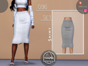Sims 4 — SET 096 - Skirt by Camuflaje — Fashion elegant set that includes a top & skirt ** Part of a set ** * New