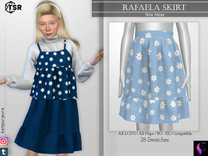 Sims 4 — Rafaela Skirt by KaTPurpura — Long voluminous skirt for girls