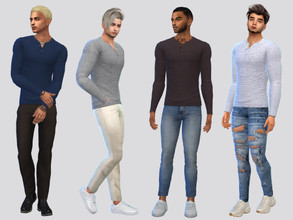 Sims 4 — Martino Casual Shirt by McLayneSims — TSR EXCLUSIVE Standalone item 8 Swatches MESH by Me NO RECOLORING Please