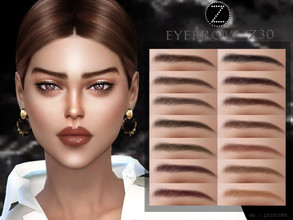 Sims 4 — EYEBROW Z30 by ZENX — -Base Game -All Age -For Female -15 colors -Works with all of skins -Compatible with HQ