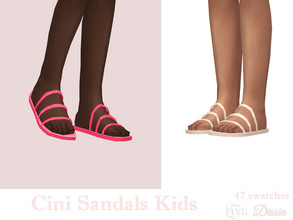 Sims 4 — Cini Sandals Kids by Dissia — Plastic sandals perfect for swimming pool trip and outfit! :) Available in 47